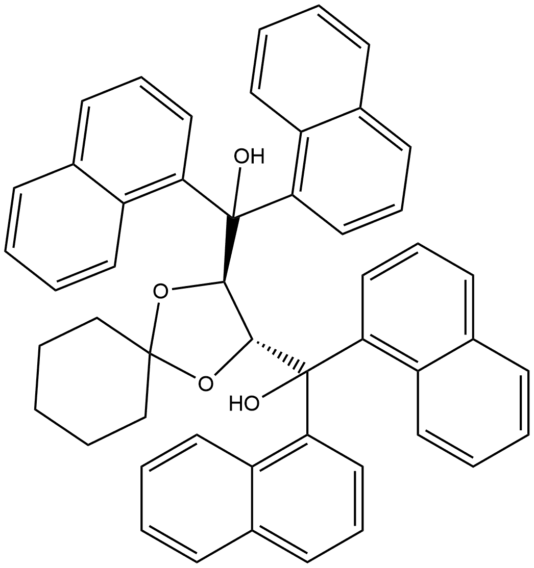 1,4-Dioxaspiro[4.5]decane-2,3-dimethanol, α2,α2,α3,α3-tetra-1-naphthalenyl-, (2R,3R)- Structure