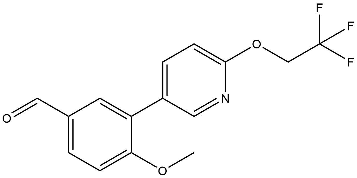 4-Methoxy-3-[6-(2,2,2-trifluoroethoxy)-3-pyridinyl]benzaldehyde Structure