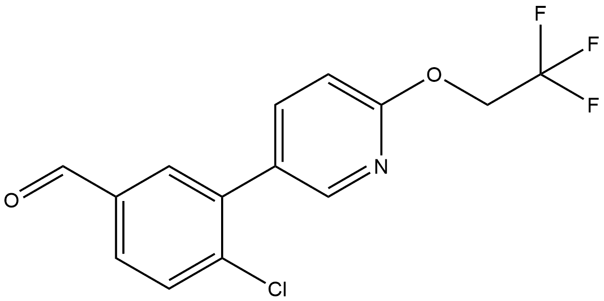 4-Chloro-3-[6-(2,2,2-trifluoroethoxy)-3-pyridinyl]benzaldehyde Structure