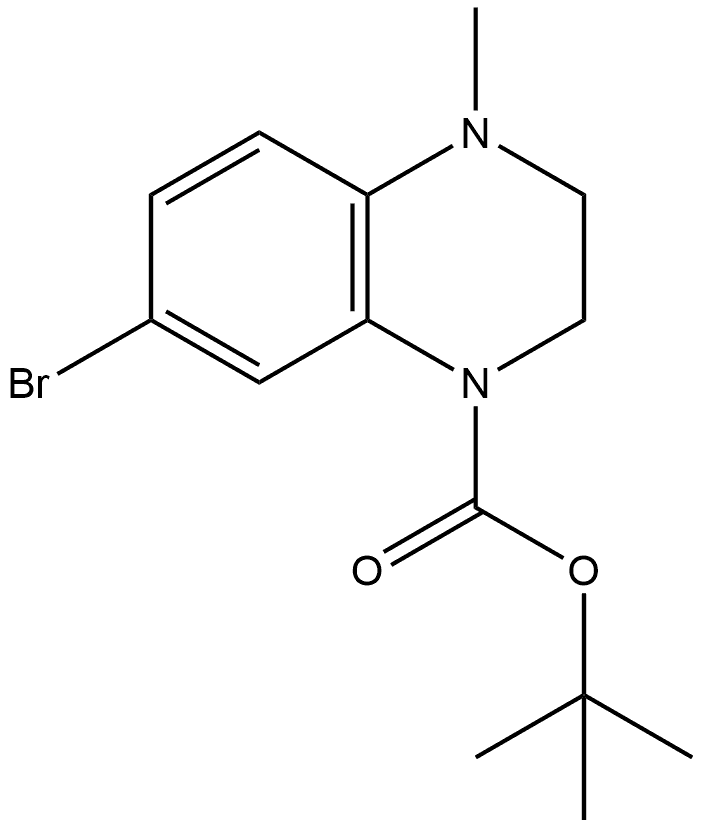 1,1-Dimethylethyl 7-bromo-3,4-dihydro-4-methyl-1(2H)-quinoxalinecarboxylate Structure