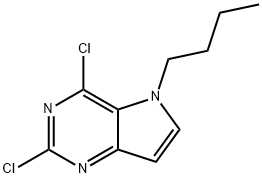 5H-Pyrrolo[3,2-d]pyrimidine, 5-butyl-2,4-dichloro- Structure