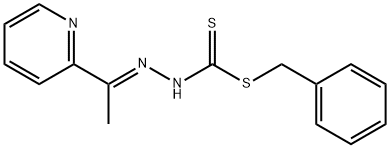 Phenylmethyl (2E)-2-[1-(2-pyridinyl)ethylidene]hydrazinecarbodithioate 구조식 이미지