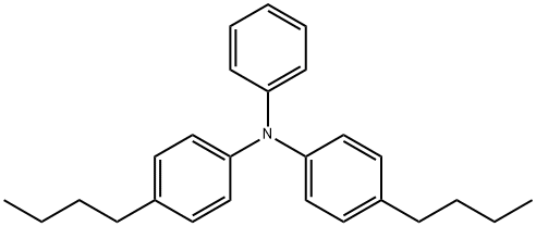 Benzenamine, 4-butyl-N-(4-butylphenyl)-N-phenyl- Structure