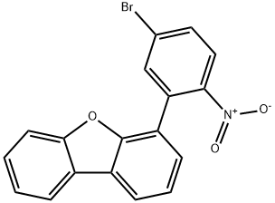 Dibenzofuran, 4-(5-bromo-2-nitrophenyl)- Structure