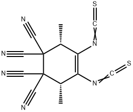 4-Cyclohexene-1,1,2,2-tetracarbonitrile, 4,5-diisothiocyanato-3,6-dimethyl-, cis- (9CI) Structure