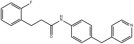 3-(2-Fluorophenyl)-N-(4-(pyridin-4-ylmethyl)phenyl)propanamide Structure