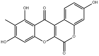 [1]Benzopyrano[3,4-b][1]benzopyran-6,12-dione, 3,9,11-trihydroxy-10-methyl- Structure