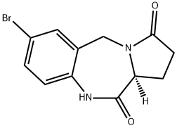 1H-Pyrrolo[2,1-c][1,4]benzodiazepine-3,11(2H,11aH)-dione, 7-bromo-5,10-dihydro-, (11aS)- Structure