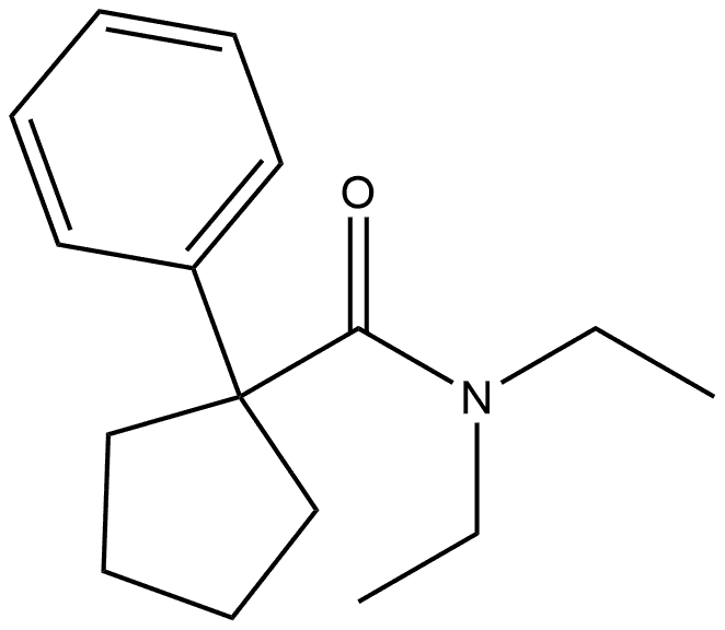 N,N-Diethyl-1-phenylcyclopentanecarboxamide 구조식 이미지