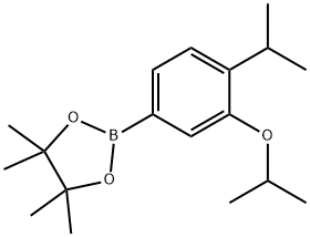 1,3,2-Dioxaborolane, 4,4,5,5-tetramethyl-2-[3-(1-methylethoxy)-4-(1-methylethyl)phenyl]- 구조식 이미지
