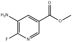 3-Pyridinecarboxylic acid, 5-amino-6-fluoro-, methyl ester Structure