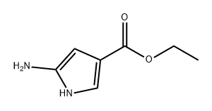 1H-Pyrrole-3-carboxylic acid, 5-amino-, ethyl ester 구조식 이미지