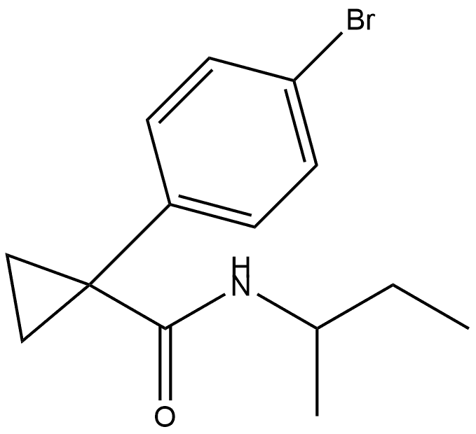 1-(4-Bromophenyl)-N-(1-methylpropyl)cyclopropanecarboxamide Structure