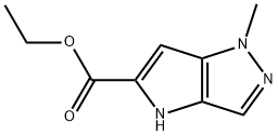 Pyrrolo[3,2-c]pyrazole-5-carboxylic acid, 1,4-dihydro-1-methyl-, ethyl ester 구조식 이미지