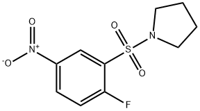 1-[(2-fluoro-5-nitrobenzene)sulfonyl]pyrrolidine Structure