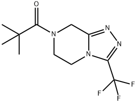 1-Propanone, 1-[5,6-dihydro-3-(trifluoromethyl)-1,2,4-triazolo[4,3-a]pyrazin-7(8H)-yl]-2,2-dimethyl- Structure