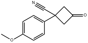 Cyclobutanecarbonitrile, 1-(4-methoxyphenyl)-3-oxo- Structure