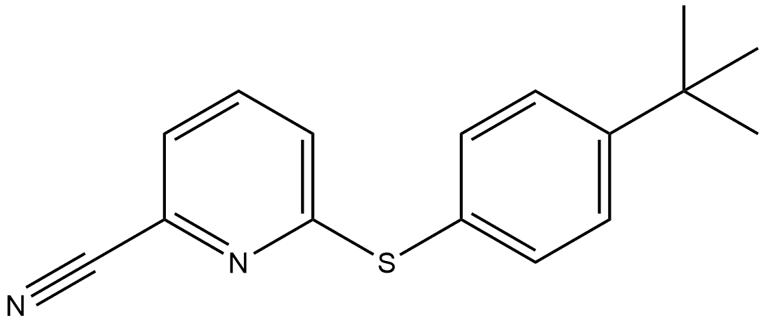 6-[[4-(1,1-Dimethylethyl)phenyl]thio]-2-pyridinecarbonitrile Structure