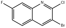 Quinoline, 3-bromo-2-chloro-7-fluoro- 구조식 이미지