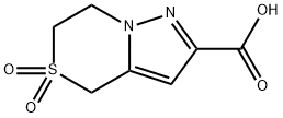 5,5-dioxo-4H,6H,7H-5lambda6-pyrazolo[3,2-c][1,4]
thiazine-2-carboxylic acid 구조식 이미지