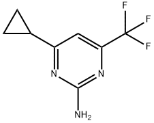 2-Pyrimidinamine, 4-cyclopropyl-6-(trifluoromethyl)- Structure