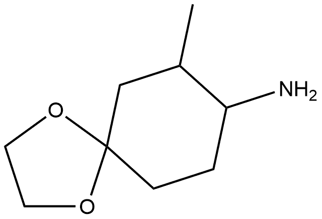 7-Methyl-1,4-dioxa-spiro[4.5]dec-8-ylamine Structure