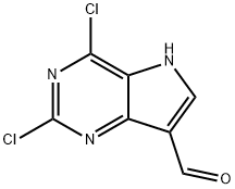 5H-Pyrrolo[3,2-d]pyrimidine-7-carboxaldehyde, 2,4-dichloro- Structure