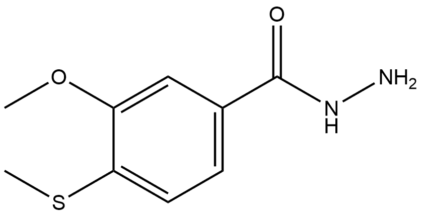 3-Methoxy-4-(methylthio)benzoic acid hydrazide Structure