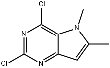 2,4-dichloro-5,6-dimethyl-5H-pyrrolo[3,2-d]pyrimid ine Structure