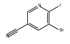 3-Pyridinecarbonitrile, 5-bromo-6-iodo- Structure