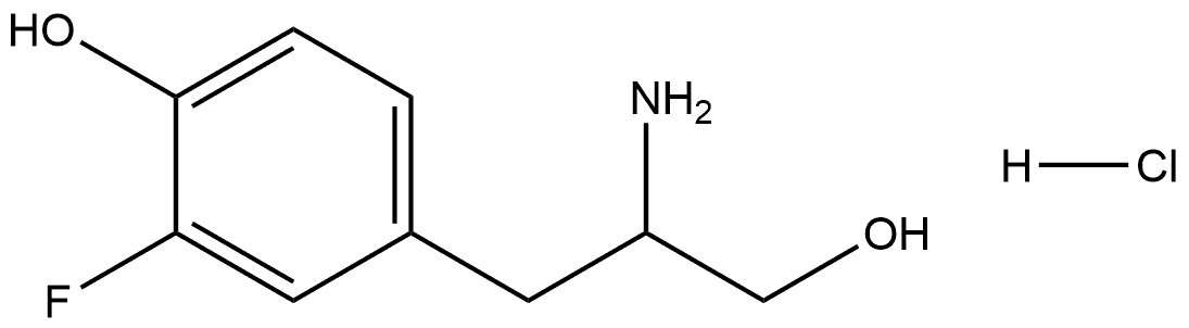 4-(2-amino-3-hydroxypropyl)-2-fluorophenol hydrochloride Structure