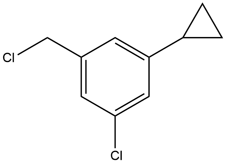 1-Chloro-3-(chloromethyl)-5-cyclopropylbenzene Structure