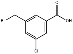 Benzoic acid, 3-(bromomethyl)-5-chloro- Structure