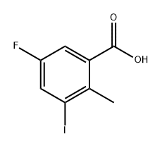 Benzoic acid, 5-fluoro-3-iodo-2-methyl- Structure