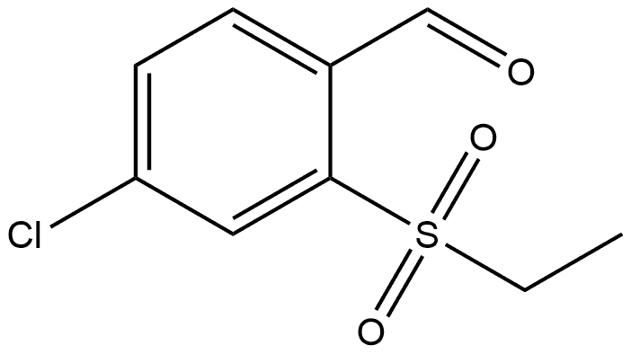 Benzaldehyde, 4-chloro-2-(ethylsulfonyl)- Structure