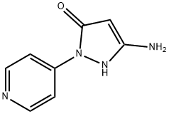 5-Amino-1,2-dihydro-2-(4-pyridinyl)-3H-pyrazol-3-one Structure