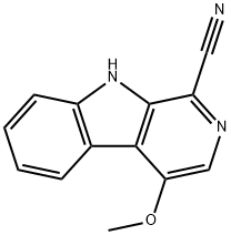 9H-Pyrido[3,4-b]indole-1-carbonitrile, 4-methoxy- 구조식 이미지