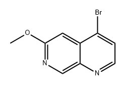 1,7-Naphthyridine, 4-bromo-6-methoxy- Structure