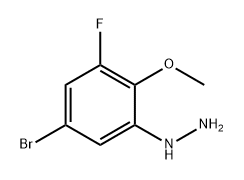 Hydrazine, (5-bromo-3-fluoro-2-methoxyphenyl)- Structure