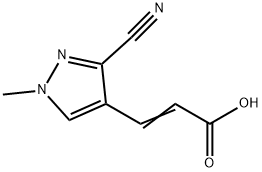 2-Propenoic acid, 3-(3-cyano-1-methyl-1H-pyrazol-4-yl)- 구조식 이미지