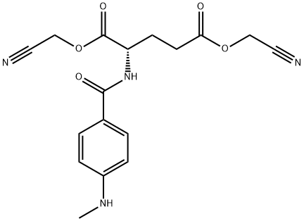 L-Glutamic acid, N-[4-(methylamino)benzoyl]-, 1,5-bis(cyanomethyl) ester Structure
