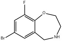 7-bromo-9-fluoro-2,3,4,5-tetrahydro-1,4-benzoxazepine hydrochloride Structure