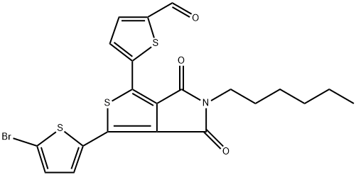 5-(3-(5-bromothiophen-2-yl)-5-hexyl-4,6-dioxo-5,6-dihydro-4H-thieno[3,4-c]pyrrol-1-yl)thiophene-2-carbaldehyde Structure