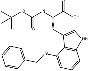 3-[4-(benzyloxy)-1H-indol-3-yl]-2-{[(tert-butoxy)carbonyl]amino}propanoic acid Structure