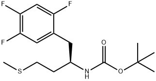 Carbamic acid, N-[(1R)-3-(methylthio)-1-[(2,4,5-trifluorophenyl)methyl]propyl]-, 1,1-dimethylethyl ester 구조식 이미지