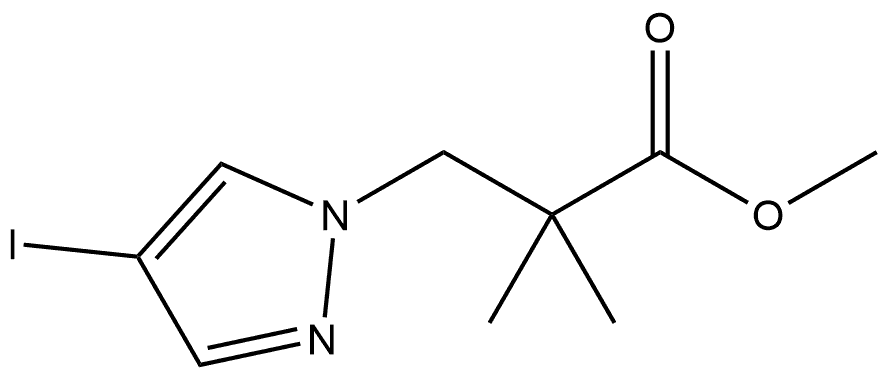 3-(4-iodopyrazol-1-yl)-2,2-dimethylpropionic acid methyl ester Structure