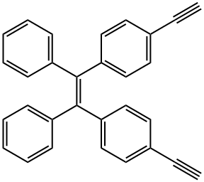 Benzene, 1,1'-[(1Z)-1,2-diphenyl-1,2-ethenediyl]bis[4-ethynyl- Structure