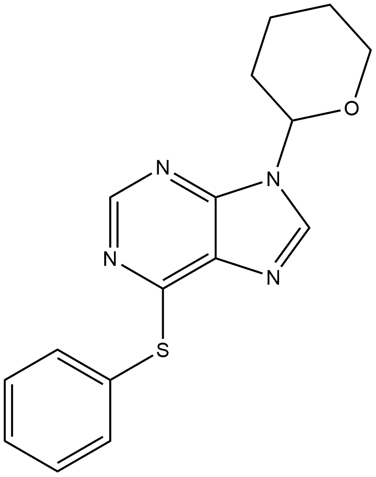 6-(Phenylthio)-9-(tetrahydro-2H-pyran-2-yl)-9H-purine Structure