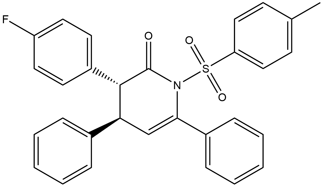 (3R,4R)-3-(4-Fluorophenyl)-3,4-dihydro-1-[(4-methylphenyl)sulfonyl]-4,6-diphenyl-2(1H)-pyridinone Structure