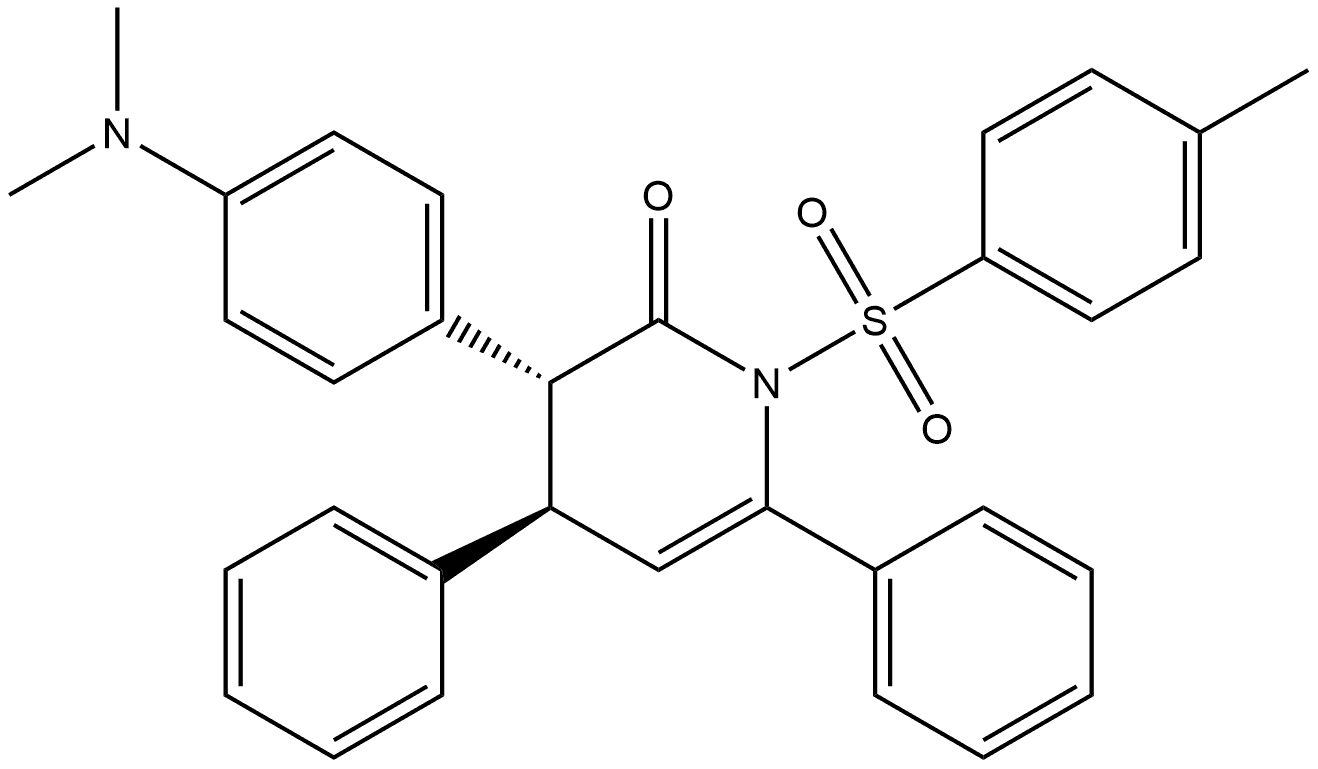 (3R,4R)-3-[4-(Dimethylamino)phenyl]-3,4-dihydro-1-[(4-methylphenyl)sulfonyl]-4,6-diphenyl-2(1H)-pyridinone Structure